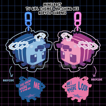 minecraft bee matching charms - $18